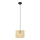 Lampadario a sospensione con filo ALBA 1xE27/15W/230V diametro 20 cm rattan/nero