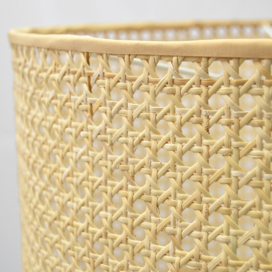 Lampadario a sospensione con filo ALBA 1xE27/15W/230V diametro 20 cm rattan/nero