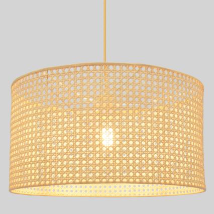 Lampadario a sospensione con filo ALBA 1xE27/15W/230V diametro 45 cm rattan