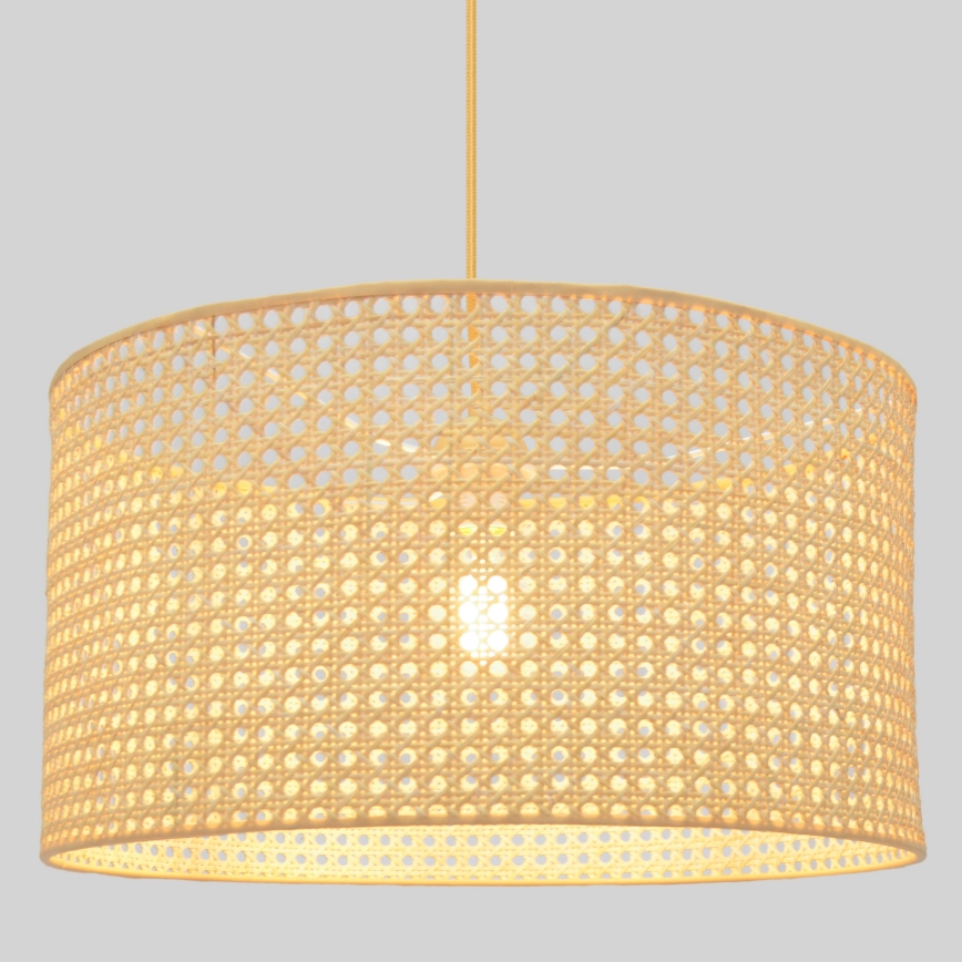 Lampadario a sospensione con filo ALBA 1xE27/15W/230V diametro 45 cm rattan