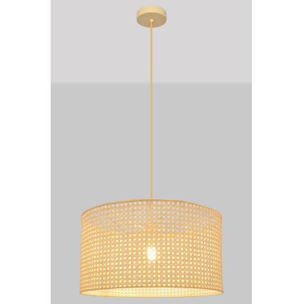 Lampadario a sospensione con filo ALBA 1xE27/15W/230V diametro 45 cm rattan
