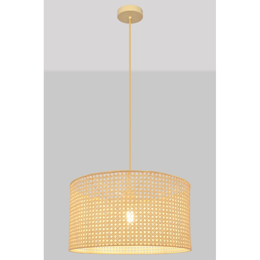 Lampadario a sospensione con filo ALBA 1xE27/15W/230V diametro 45 cm rattan