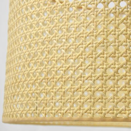 Lampadario a sospensione con filo ALBA 1xE27/15W/230V diametro 45 cm rattan/nero