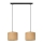 Lampadario a sospensione con filo ALBA 2xE27/15W/230V marrone/nero