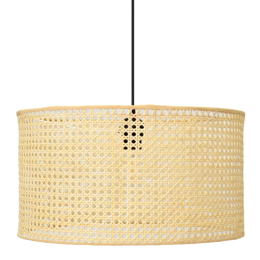 Lampadario a sospensione con filo ALBA 2xE27/15W/230V rattan/nero