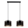 Lampadario a sospensione con filo ALDO 2xE27/60W/230V nero