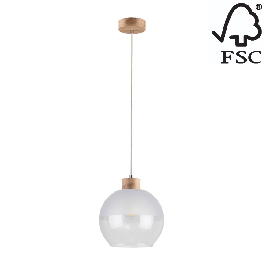 Lampadario a sospensione con filo ALESSANDRO 1xE27/60W/230V - certificato FSC