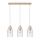 Lampadario a sospensione con filo ALESSANDRO 3xE27/60W/230V quercia
