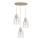 Lampadario a sospensione con filo ALESSANDRO 3xE27/60W/230V quercia