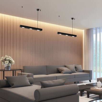 Lampadario a sospensione con filo ALEXANDER 3xGX53/12W/230V nero