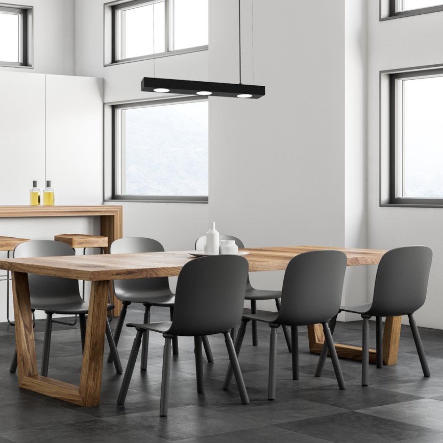 Lampadario a sospensione con filo ALEXANDER 3xGX53/12W/230V nero