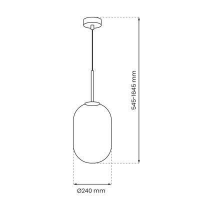 Lampadario a sospensione con filo ALIAS 1xE14/40W/230V diametro 24 cm nero/grigio