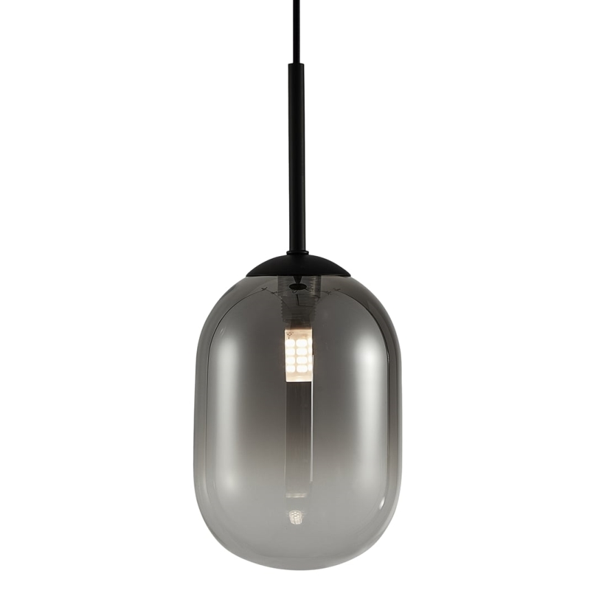 Lampadario a sospensione con filo ALIAS 1xG9/8W/230V diametro 12 cm nero/grigio