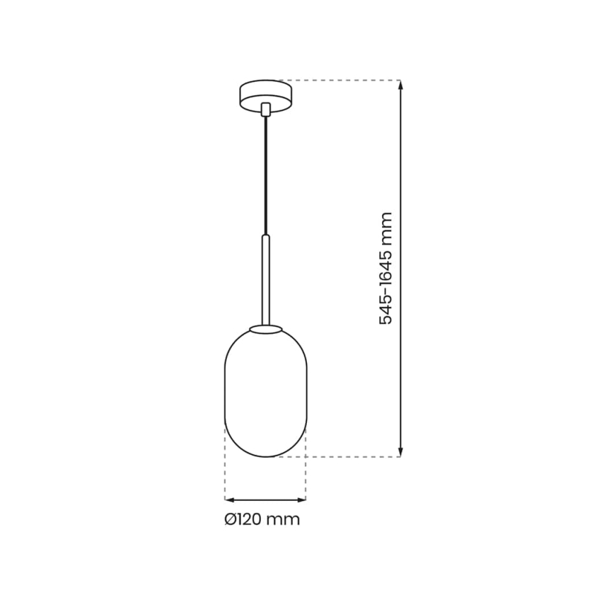 Lampadario a sospensione con filo ALIAS 1xG9/8W/230V diametro 12 cm oro