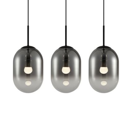 Lampadario a sospensione con filo ALIAS 3xE14/40W/230V nero/grigio