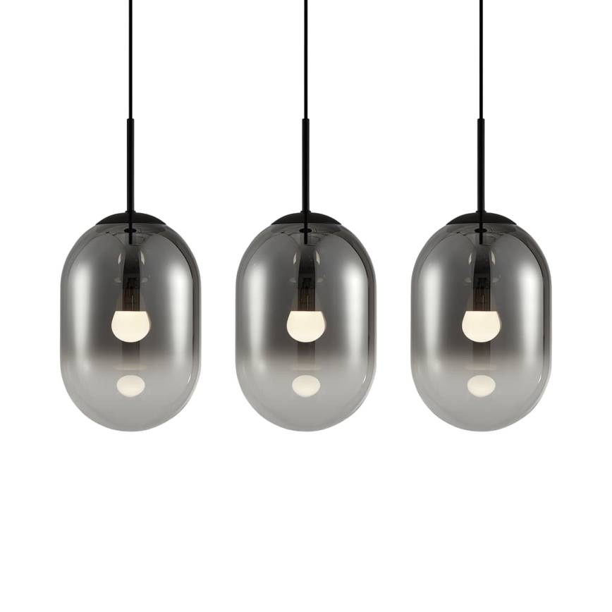 Lampadario a sospensione con filo ALIAS 3xE14/40W/230V nero/grigio