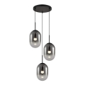 Lampadario a sospensione con filo ALIAS 3xE14/40W/230V nero/grigio