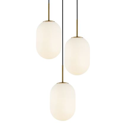 Lampadario a sospensione con filo ALIAS 3xE14/40W/230V oro