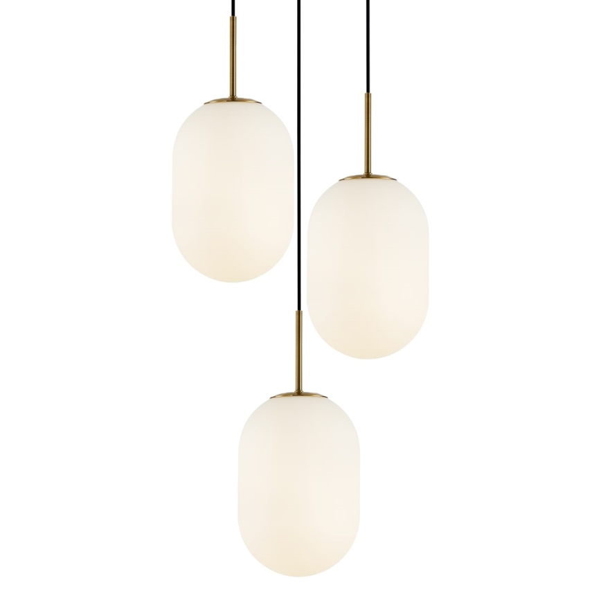 Lampadario a sospensione con filo ALIAS 3xE14/40W/230V oro