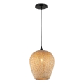 Lampadario a sospensione con filo ALMA 1xE27/60W/230V diametro 23 cm bambù