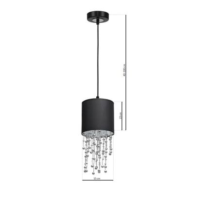 Lampadario a sospensione con filo ALMERIA 1xE27/60W/230V