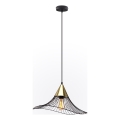 Lampadario a sospensione con filo ALURA 1xE27/60W/230V diametro 50 cm nero