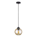 Lampadario a sospensione con filo AMBRE BLACK 1xE27/60W/230V