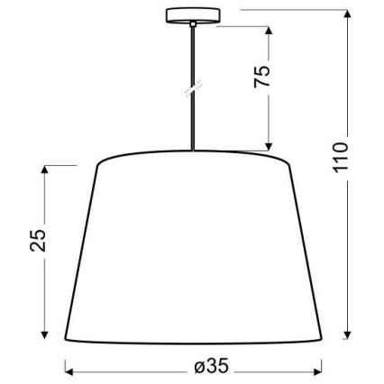 Lampadario a sospensione con filo AMERICANO 1xE27/60W/230V