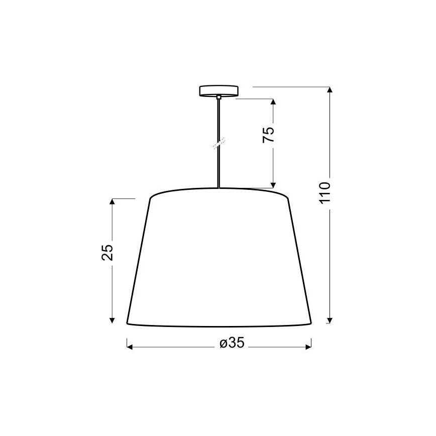 Lampadario a sospensione con filo AMERICANO 1xE27/60W/230V