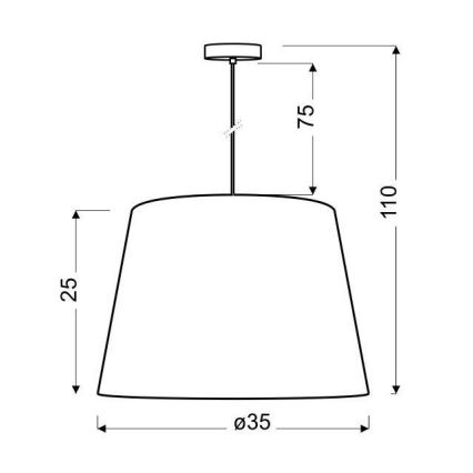 Lampadario a sospensione con filo AMERICANO 1xE27/60W/230V