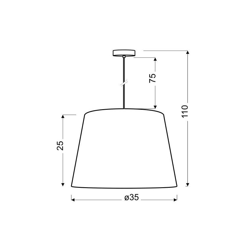 Lampadario a sospensione con filo AMERICANO 1xE27/60W/230V