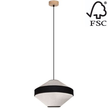 Lampadario a sospensione con filo AMIGO 1xE27/60W/230V quercia – FSC certificato