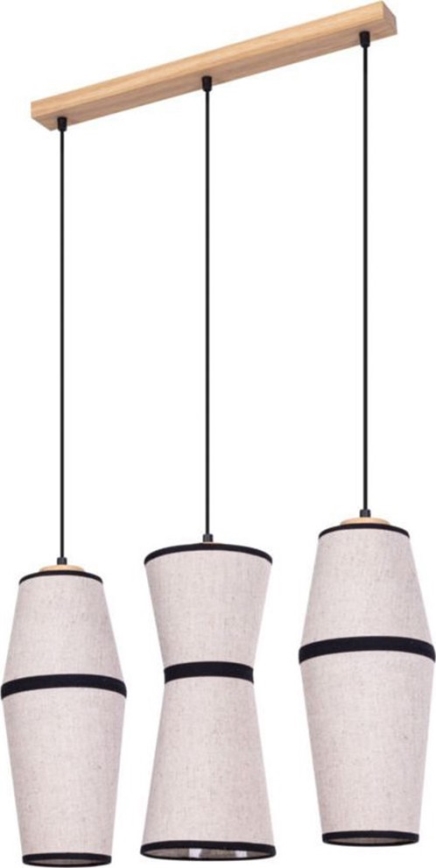 Lampadario a sospensione con filo AMIGO 3xE27/25W/230V quercia