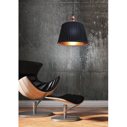 Lampadario a sospensione con filo AMORE 1xE27/60W/230V nero