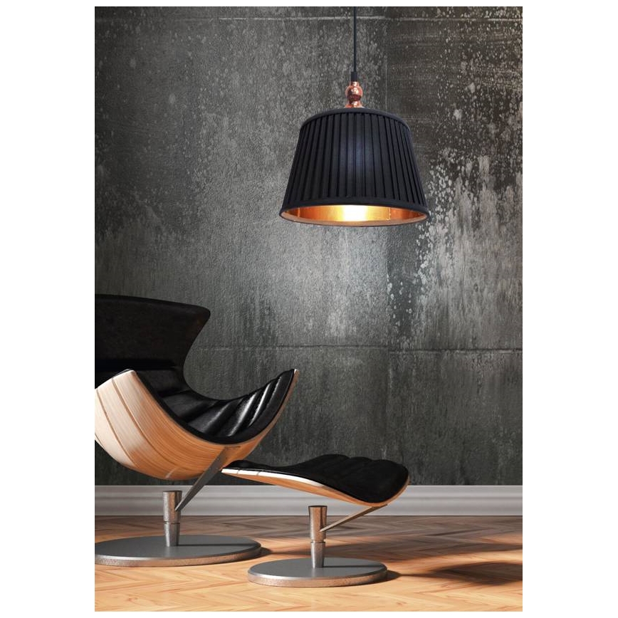 Lampadario a sospensione con filo AMORE 1xE27/60W/230V nero