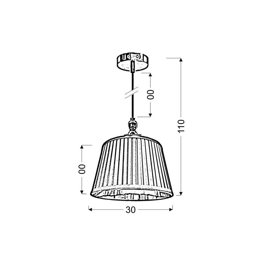 Lampadario a sospensione con filo AMORE 1xE27/60W/230V nero