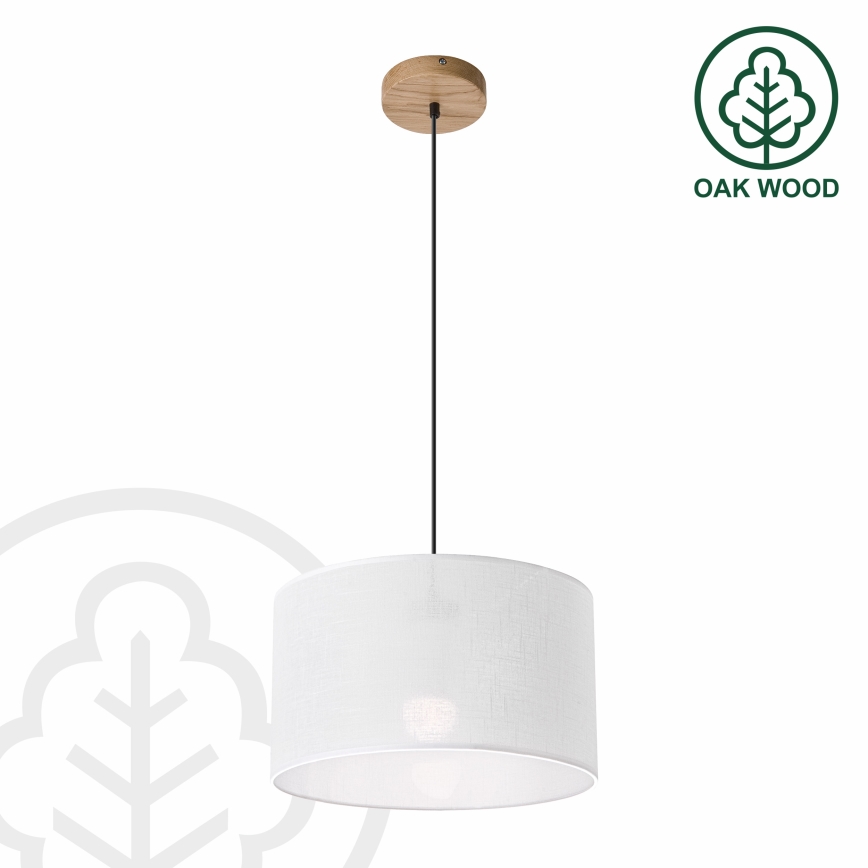 Lampadario a sospensione con filo ANTONIO 1xE27/60W/230V, quercia