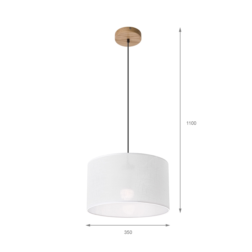 Lampadario a sospensione con filo ANTONIO 1xE27/60W/230V, quercia