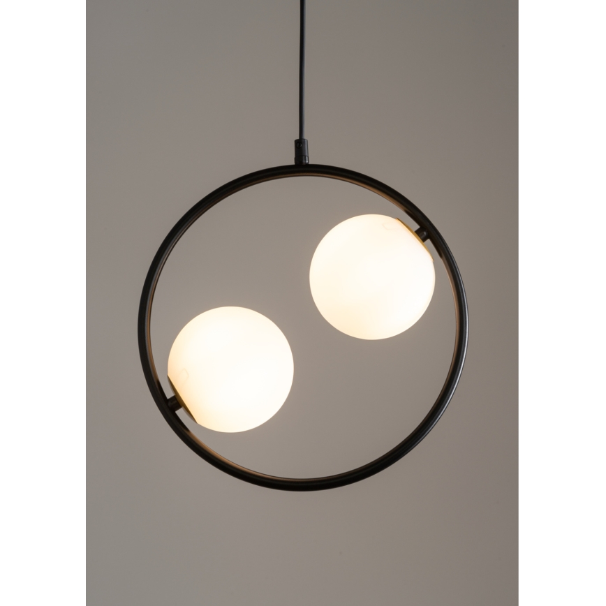 Lampadario a sospensione con filo AQUA 2xG9/12W/230V nero