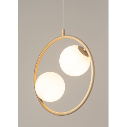 Lampadario a sospensione con filo AQUA 2xG9/12W/230V oro