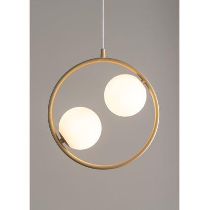 Lampadario a sospensione con filo AQUA 2xG9/12W/230V oro