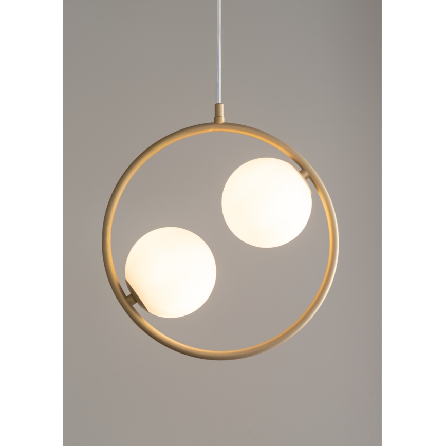 Lampadario a sospensione con filo AQUA 2xG9/12W/230V oro