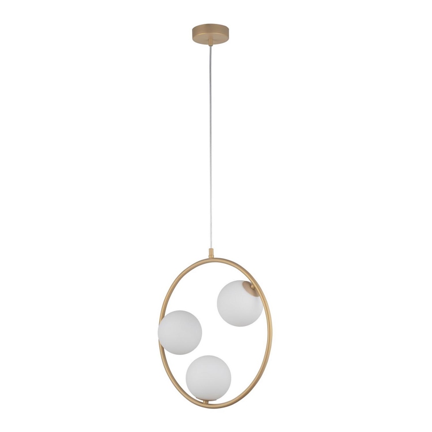 Lampadario a sospensione con filo AQUA 3xG9/12W/230V oro