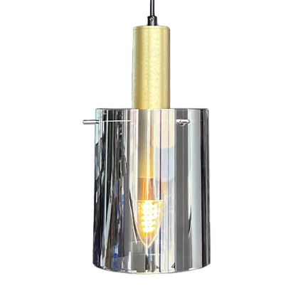 Lampadario a sospensione con filo ARCADIA 1xE27/60W/230V diametro 13 cm oro/fumé