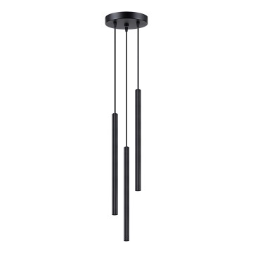 Lampadario a sospensione con filo ARCHE 3xG9/8W/230V nero