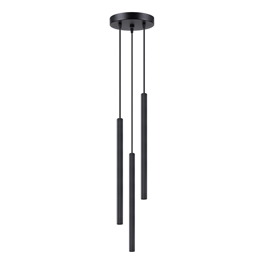 Lampadario a sospensione con filo ARCHE 3xG9/8W/230V nero
