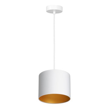 Lampadario a sospensione con filo ARDEN 1xE27/60W/230V diametro 18 cm bianco/oro