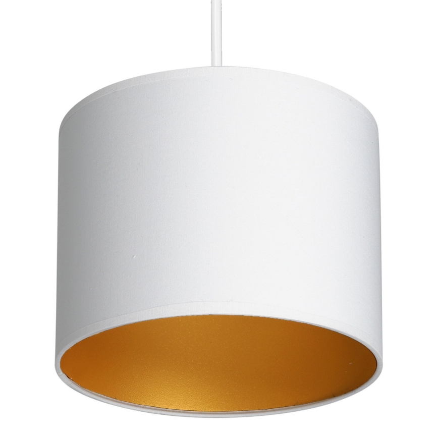 Lampadario a sospensione con filo ARDEN 1xE27/60W/230V diametro 18 cm bianco/oro