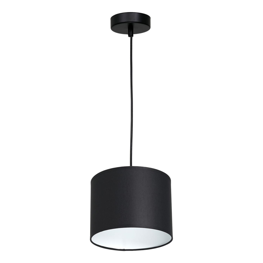 Lampadario a sospensione con filo ARDEN 1xE27/60W/230V diametro 18 cm nero/bianco