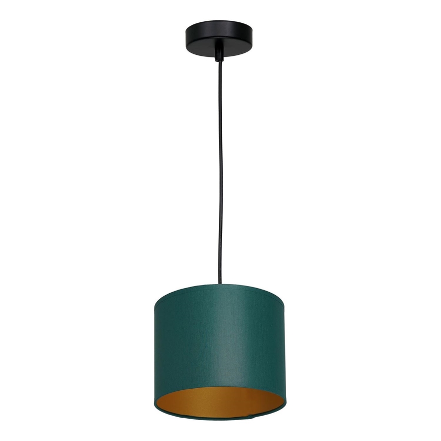 Lampadario a sospensione con filo ARDEN 1xE27/60W/230V diametro 18 cm verde/oro